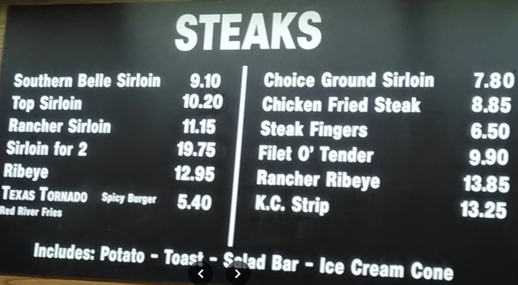 Bryan’s Steaks Restaurant Menu | Best Steakhouse in Lubbock, TX